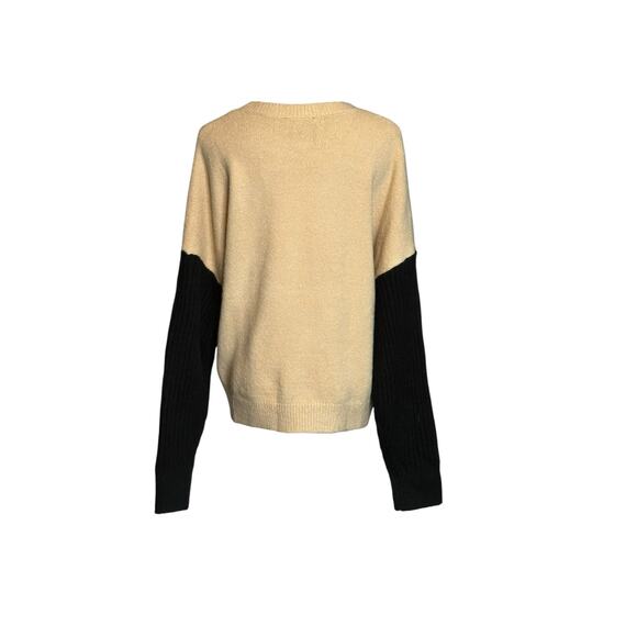 Lulus beige black long sleeves sweater size small - Picture 11 of 13